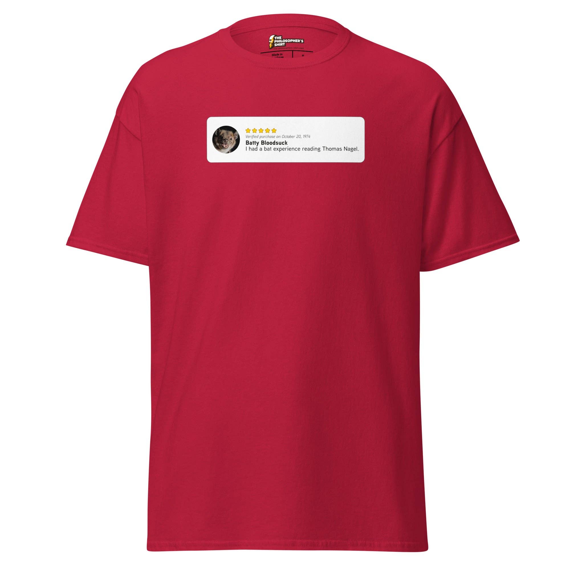 The Philosopher's Shirt - Wholesale Screen Printed T-Shirt - Unisex - Thomas Nagel: Bat Experience - Unisex Classic T-Shirt3