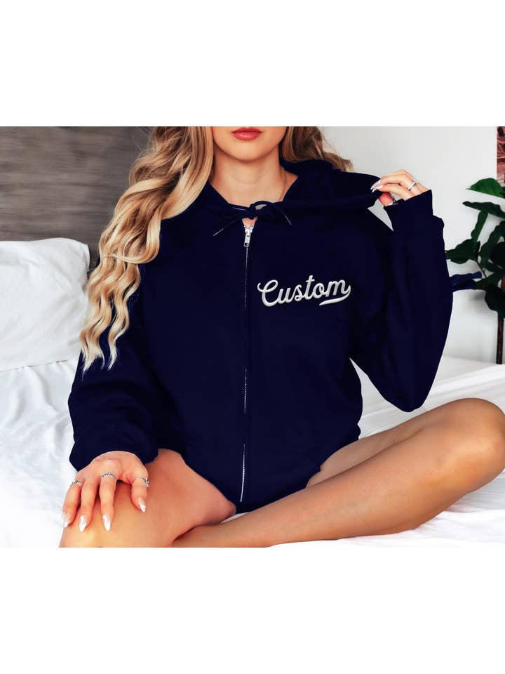 Nobullwoman Apparel - Wholesale Hoodie - Unisex - CUSTOM Small Business PUFF Print Unisex ZIPPER HOODIE