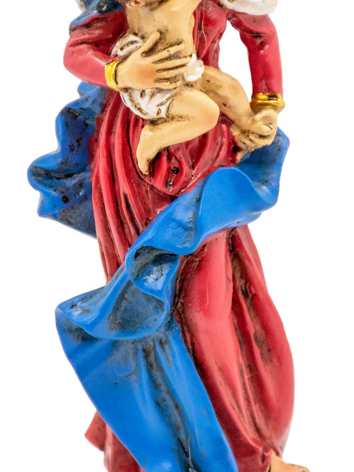 6" Colored Bavarian Madonna Statue for wholesale by Village Gift Importers