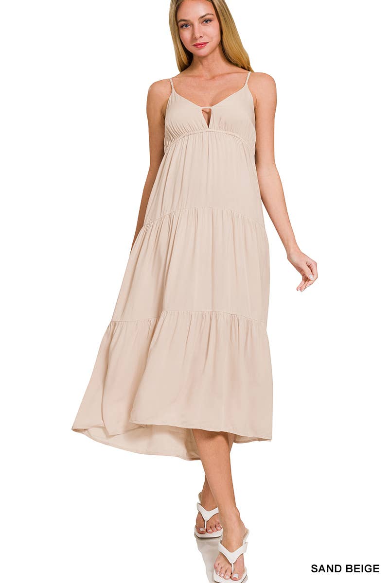 42POPS - Venta al por mayor Vestido - Mujer - ,.....Vestido midi con volantes y tirantes ajustables Sweetheart14