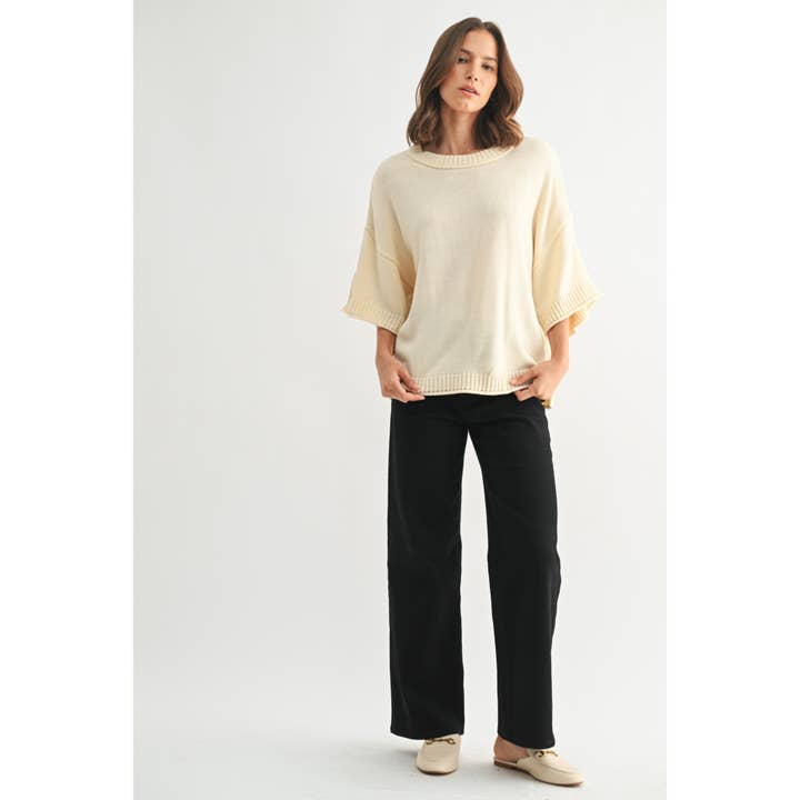 FUN2FUN - Wholesale Knit Sweater - Women's - BOXY CROP SWEATER12