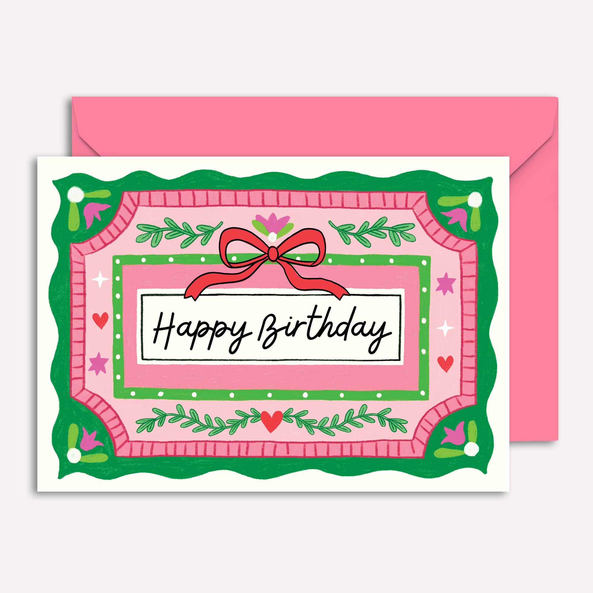 Natalie Lea Owen – Handmade Jewellery & Greeting Cards - Wholesale Birthday Card - Birthday Card | Cute Pink Bows | Birthday Cards for Girls0