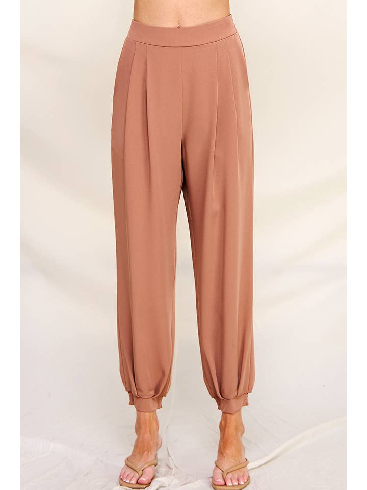 Allie Rose - Wholesale Pants - Women's - Pleated Pull on Jogger Pant