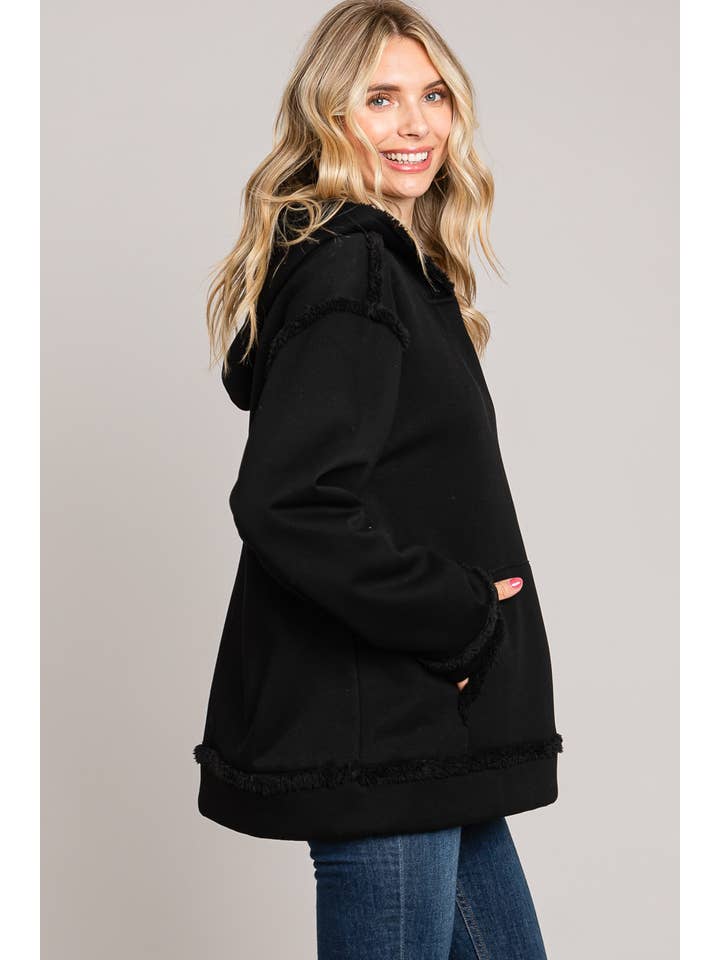 Cotton Bleu - Wholesale Hoodie - Women's - 64507 - "Women's Everyday Casual Faux Fur Lined Hoodie"