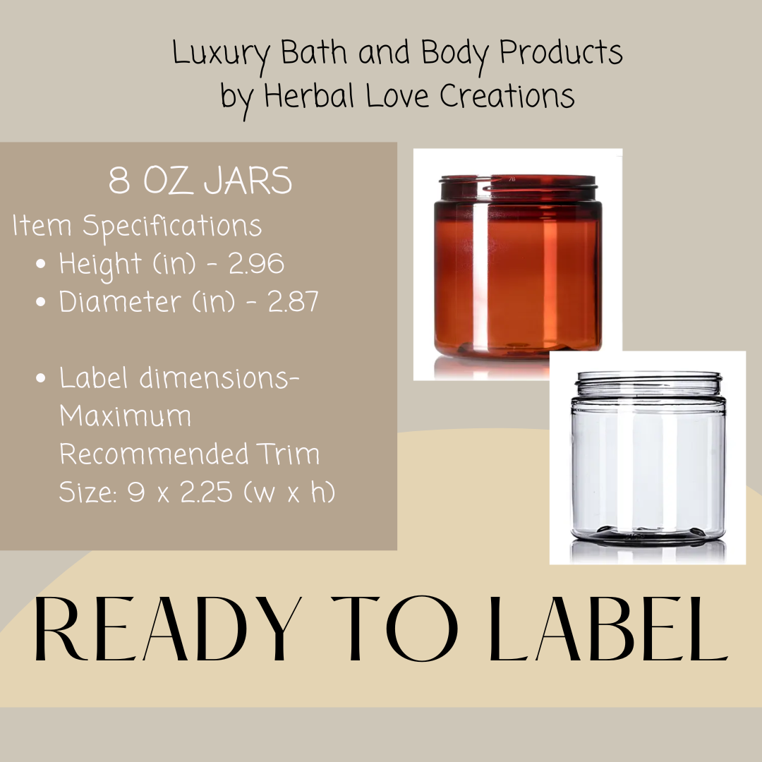 Herbal Love Creations- Luxury Bath and Body - Wholesale Body Balm/Butter - 8 oz Unlabeled Body Butter- label and resell as your own2