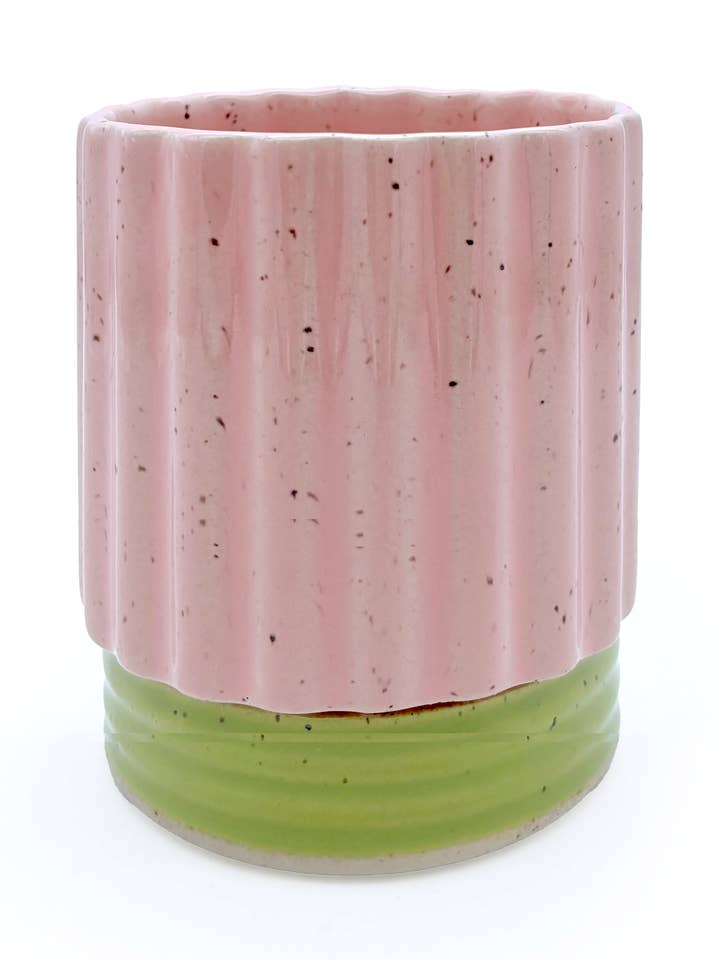 Mini Planter with Drainage in Pink Lime for wholesale by KEENE GOODS