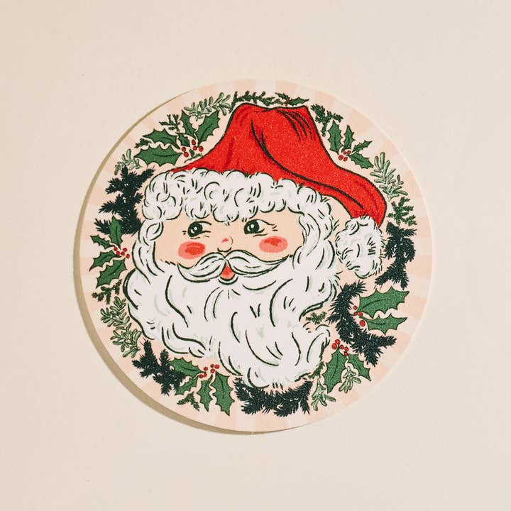 One & Only Paper - Wholesale Coasters - Jolly Santa Coasters - Set of 4
