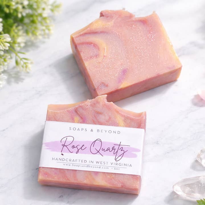 Rose Quartz Soap Bar for wholesale by Soaps & Beyond