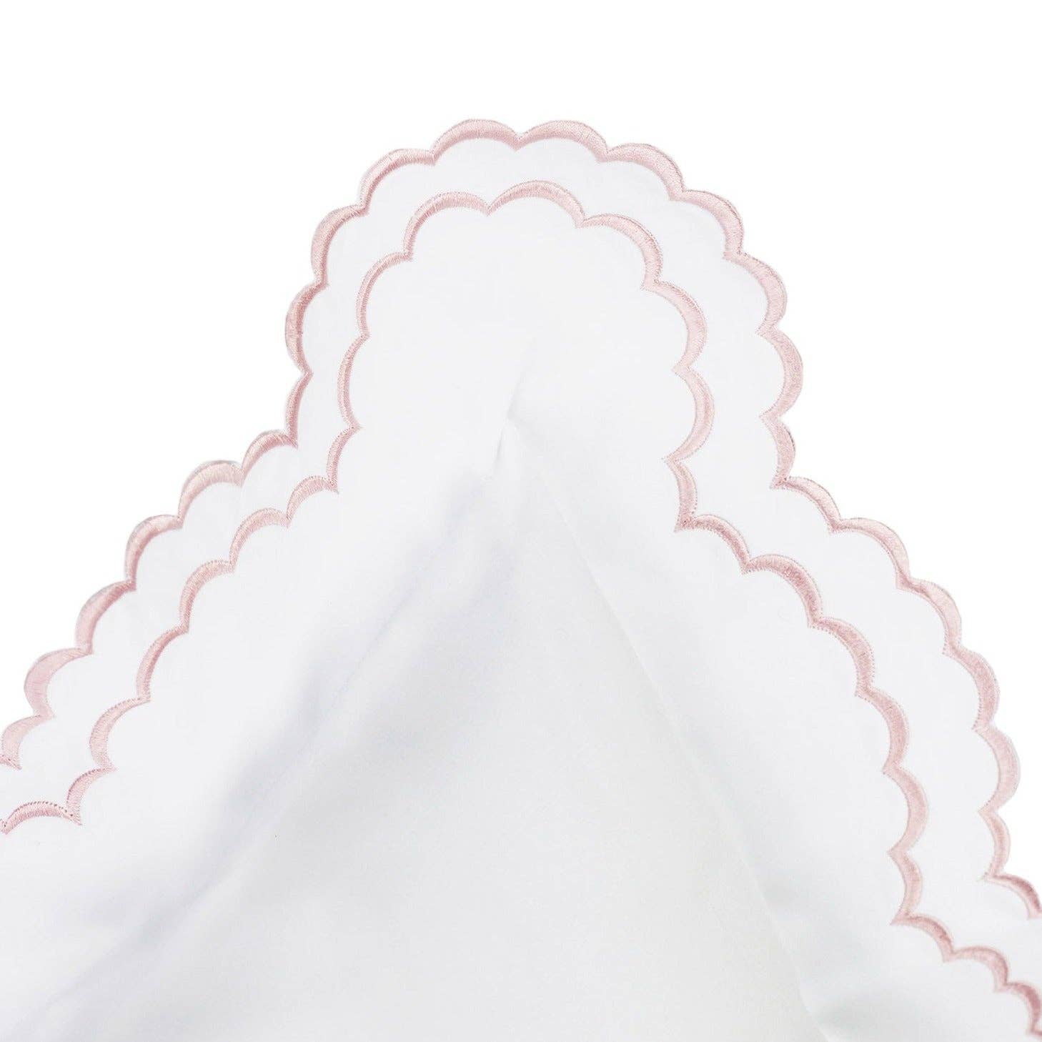 Mélange Home - Vente Housses de couette - Ensemble de housse de couette en percale de coton brodé à double festons4