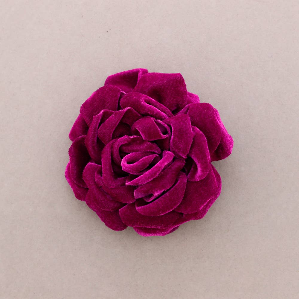 Sonata - Wholesale Snap Jewelry - Velvet Flower Brooch 13cm4