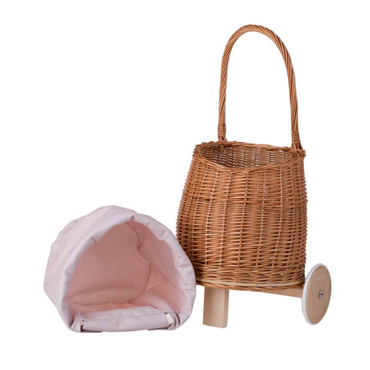 The Wicker Stories - Wholesale Doll Stroller - Kids - Wicker Trailer Handcrafted Pram, Ecological8