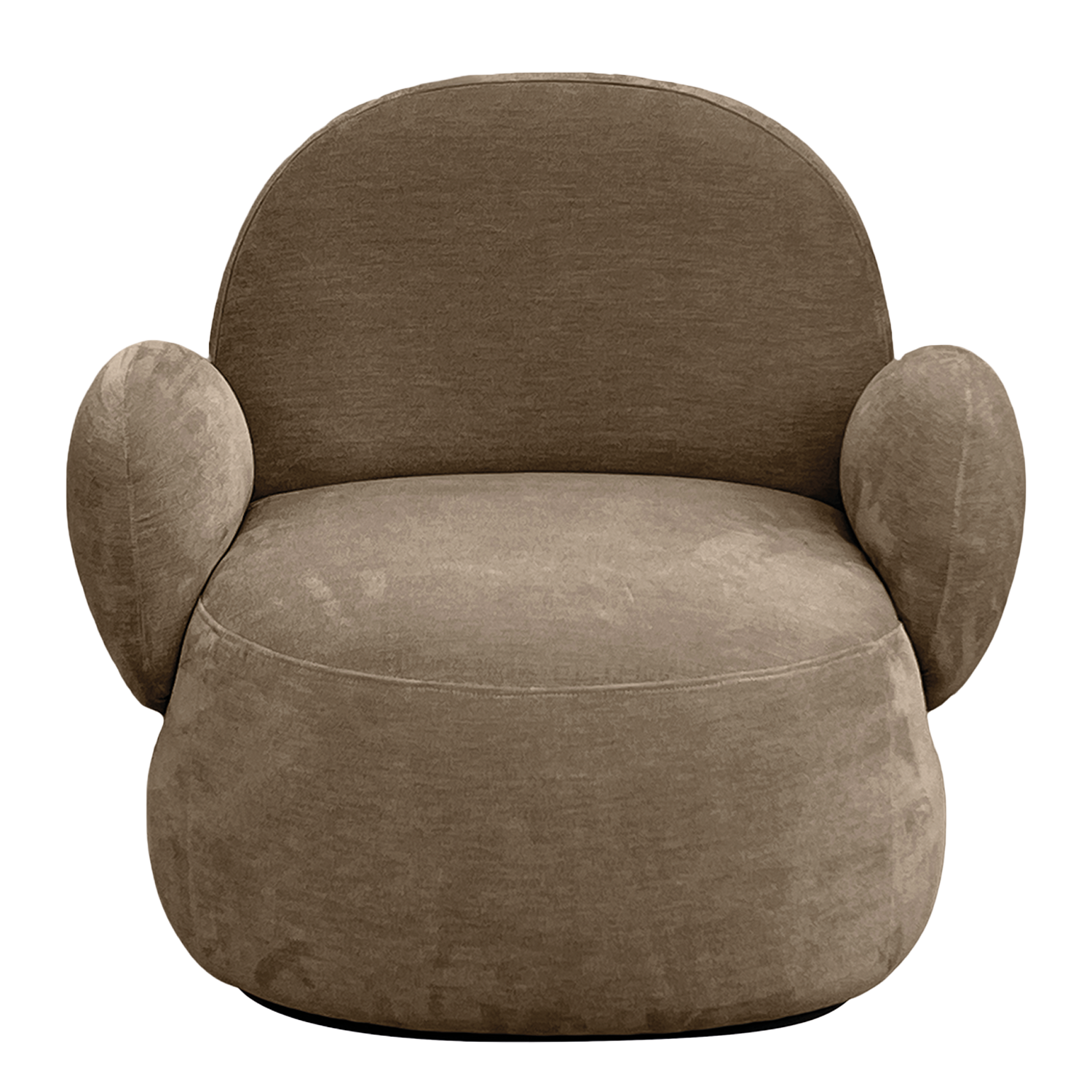 Opjet Paris - Wholesale Chair - Retroplush swivel chair trip brown L78 D74 H70cm0