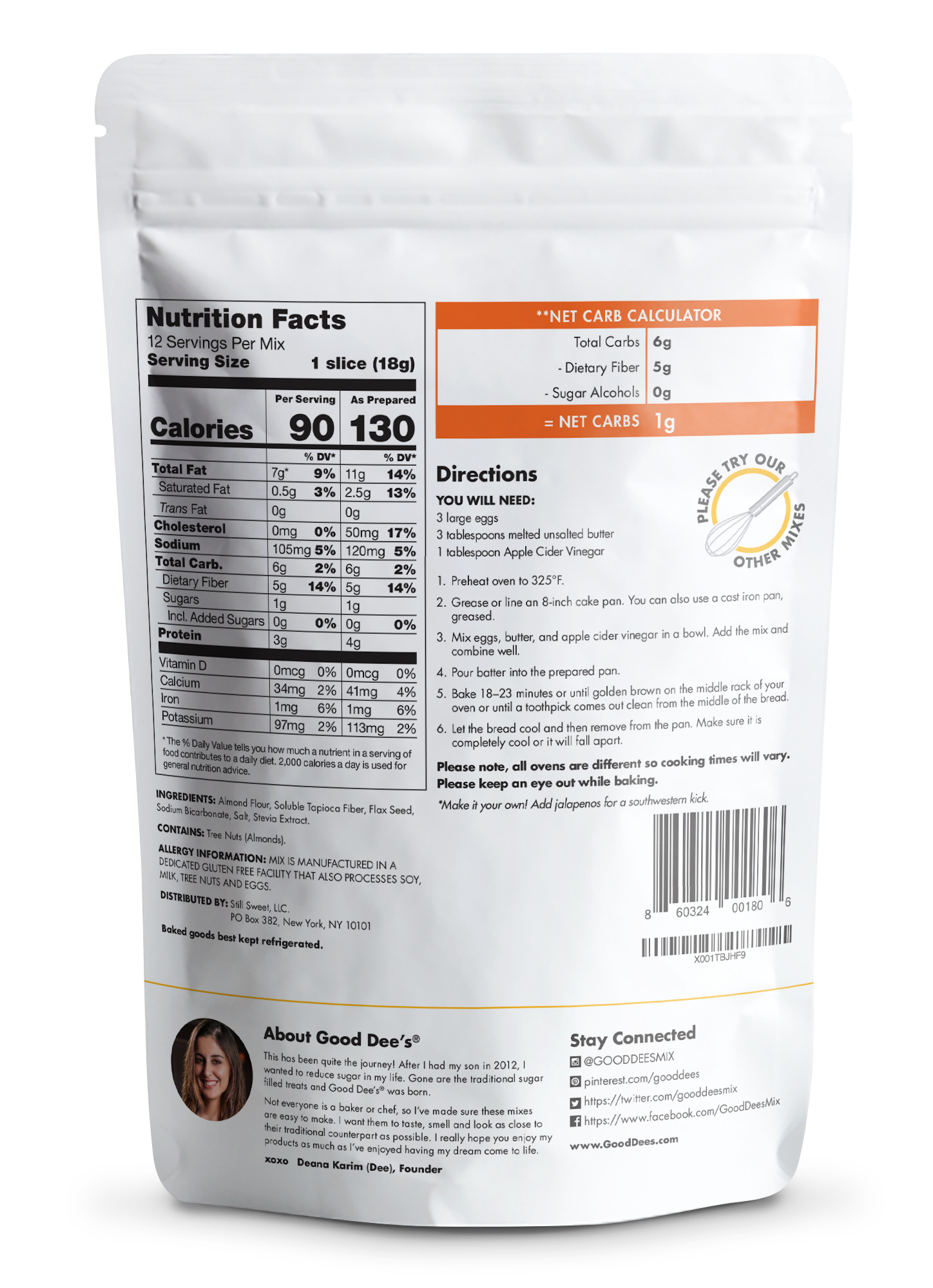 Good Dee's - Wholesale Bread Mix - Good Dee’s Corn Free Bread Mix1