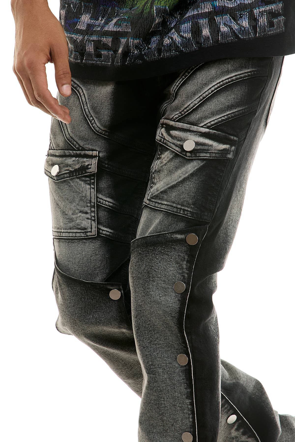 KDNK - Vente Jean – homme - JEAN ÉVASÉ À DOUBLE COUCHE5