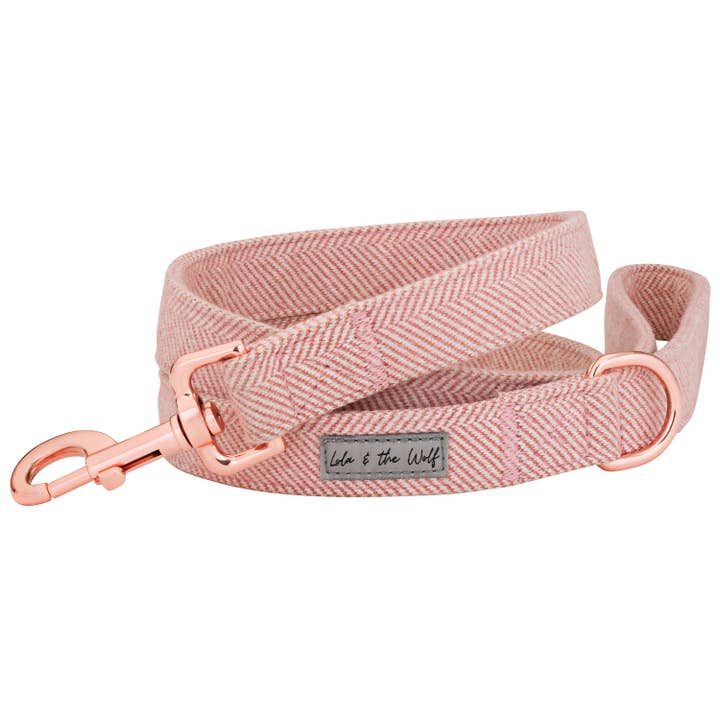 Dog Lead: Blush Stripe for wholesale by Lola & The Wolf
