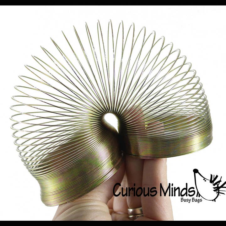 Curious Minds Toys - Vente Fidget/jouet anti-stress – enfant - Jouet ressort magique en métal coloré 6 cm - Fidget sensoriel6