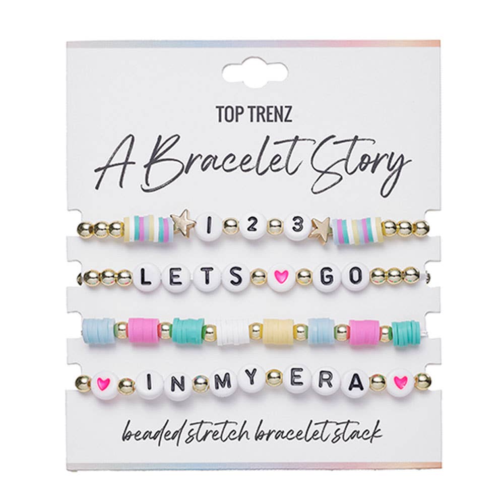 Top Trenz Inc - Wholesale Beaded Bracelet - A Bracelet Story - Eras Edition Beaded Stretch Bracelets Set7