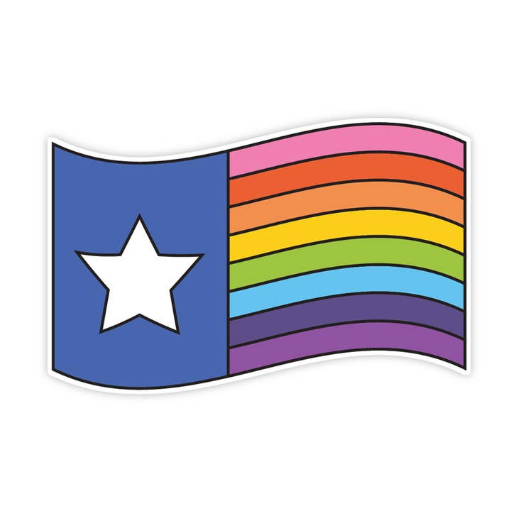 The Little Gay Shop - Wholesale Sticker - Texas Pride Flag Sticker0