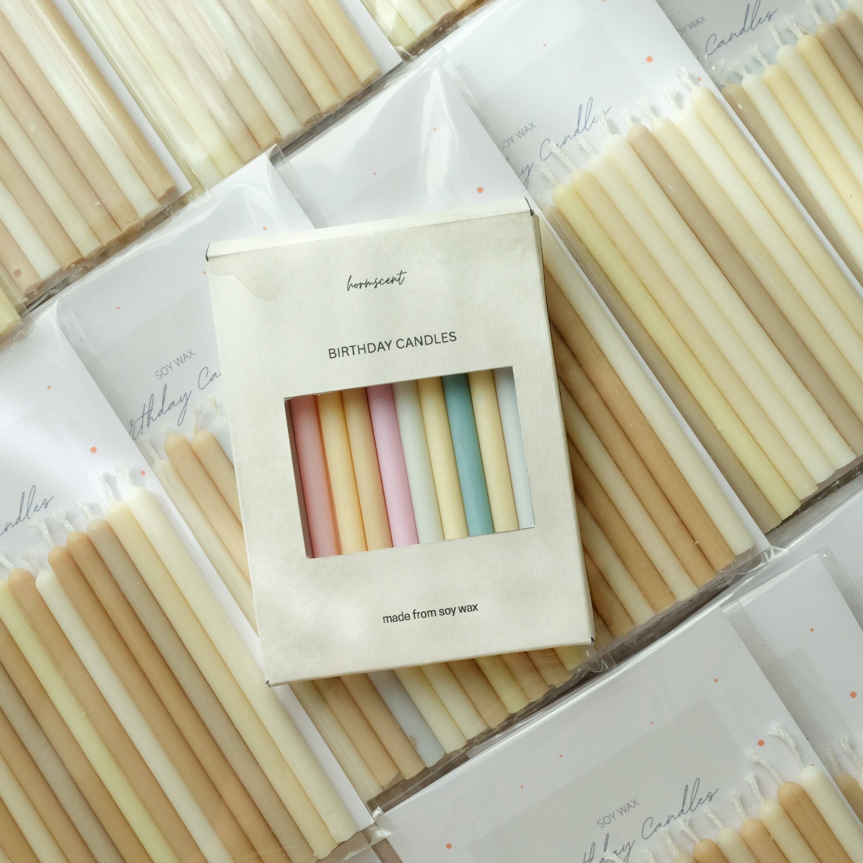 Hormscent – wholesale Cake candle – Soy Wax Birthday Candles in pastel colours1