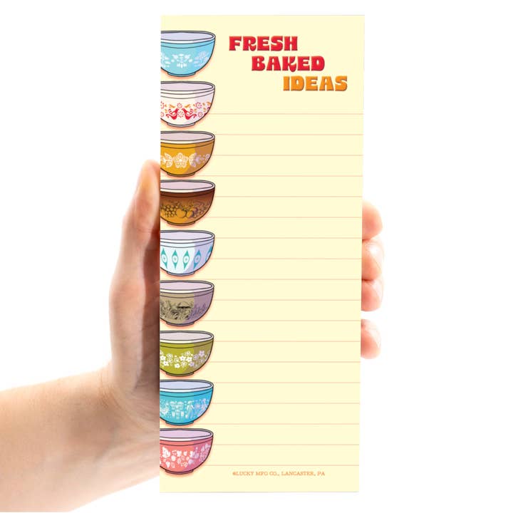 Bloco de Notas Magnético Pyrex Ideias Acabadas de Sair do Forno por atacado de Lucky Mfg. Co.