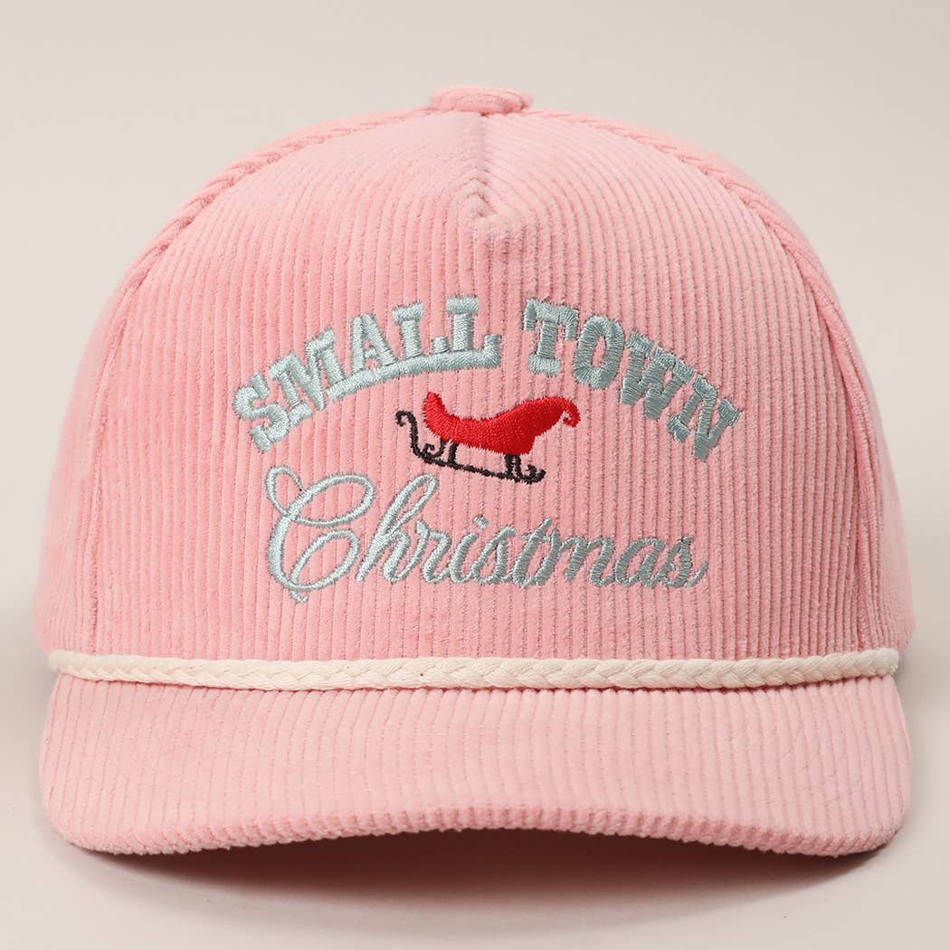 Fashion City – wholesale Trucker hat – Women’s – SMALL TOWN CHRISTMAS Corduroy Rope Trucker Hat0