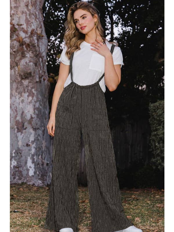 Oddi - Wholesale Jumpsuit - Women's - Wide Leg Stripe Suspender Jumpsuit11