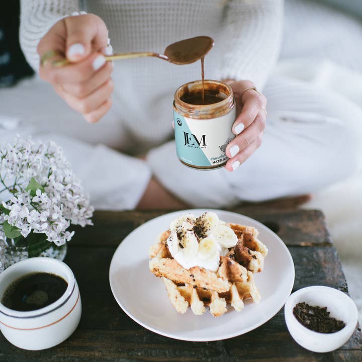 JEM Organics - Venta al por mayor Cremas de frutos secos - 1.27 oz Mantequilla de chocolate y avellanas JEM Organics4