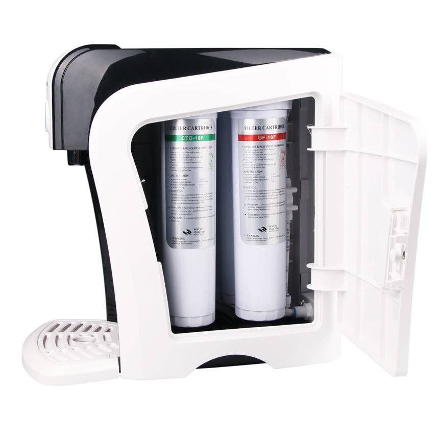 DRINKPOD LLC - Vendita all'ingrosso Filtro per acqua - Sistema di purificazione e filtrazione acqua da banco Hydrate Mineral Spring, filtro a 4 stadi, erogatore senza bottiglia, senza bisogno di elettricità2