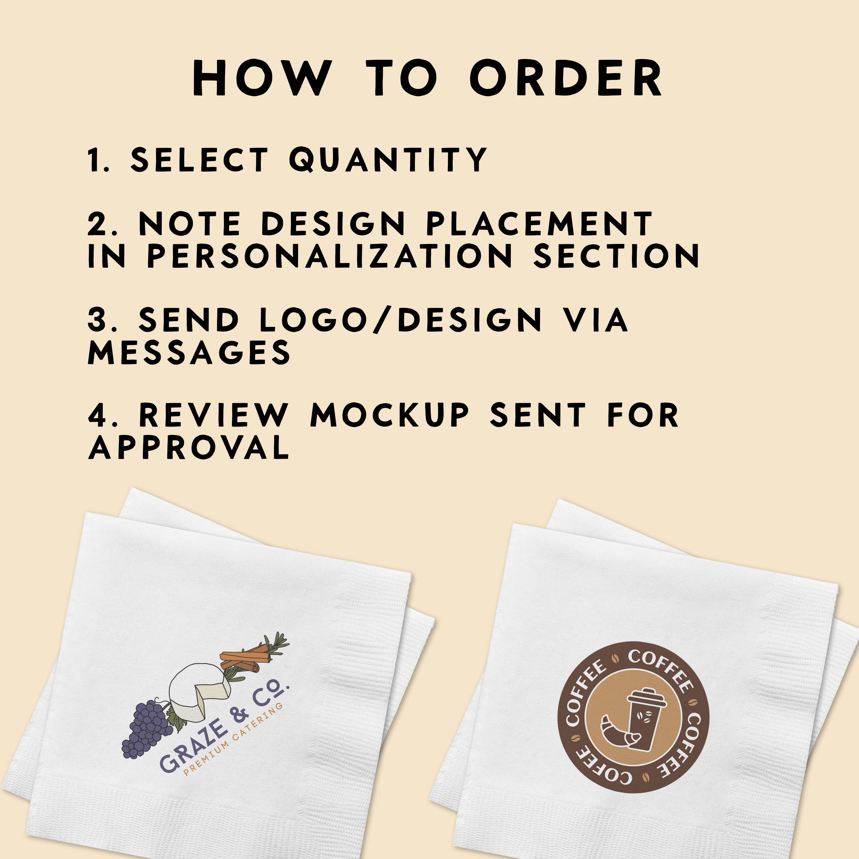 Coaco - Wholesale Disposable Napkin - Custom Cocktail Napkins, Restaurant and Bar Napkin with Logo4