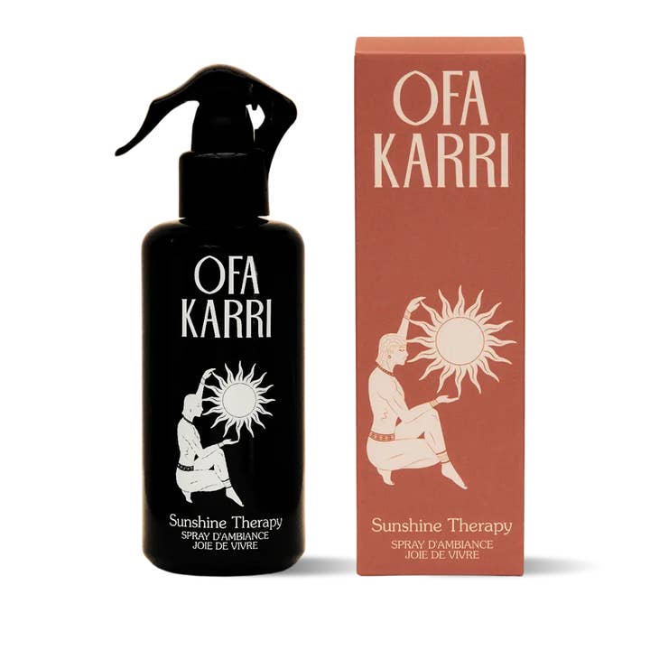 Sunshine Therapy feel-good home spray for wholesale by Ofa Karri