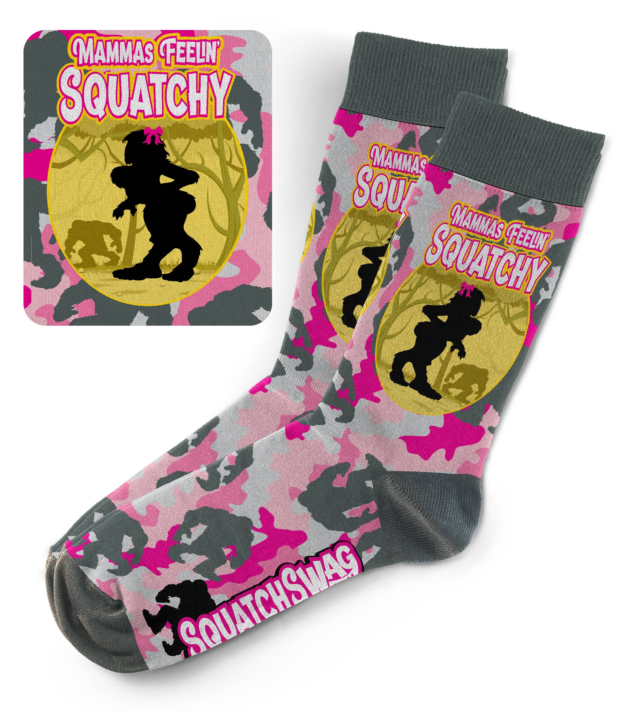 SquatchSwag - Venta al por mayor Calcetines - Unisex - Calcetines Bigfoot - Calcetines BillyBob Bigfoot Fun21