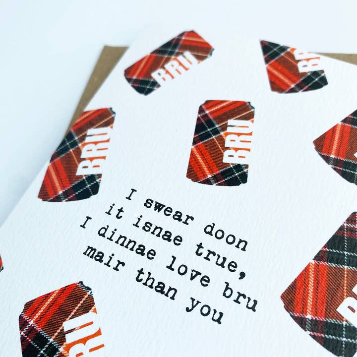 Hiya Pal – wholesale Love card – I Love Bru Scottish Greeting Card1