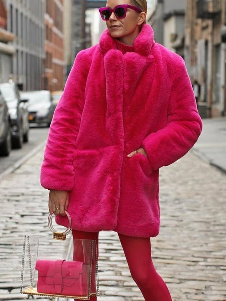 Lily Clothing - Wholesale Jacket - Women's - Fluffy, warm, elegant, casual and loose coat4