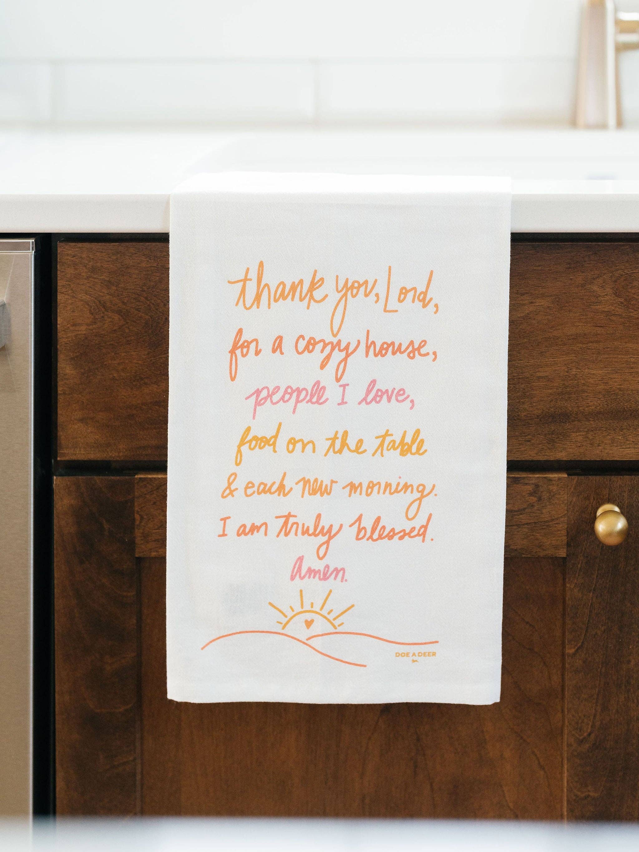 Doe A Deer - Wholesale Tea Towel - Thank You Lord - Flour Sack Towel3