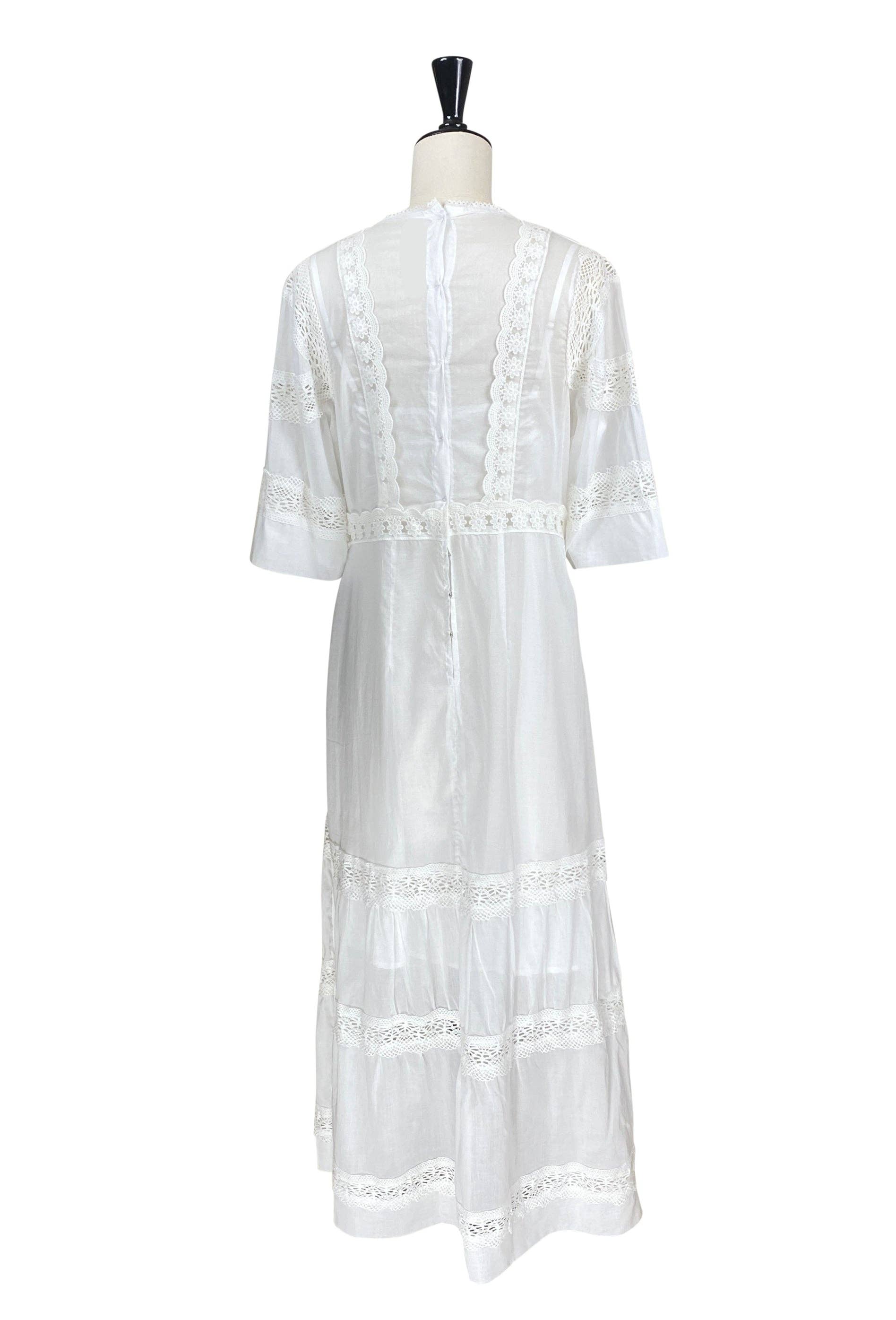 J. Marin Co. - Wholesale Dress - Women's - The Dorothea Edwardian Dress - Antique White1