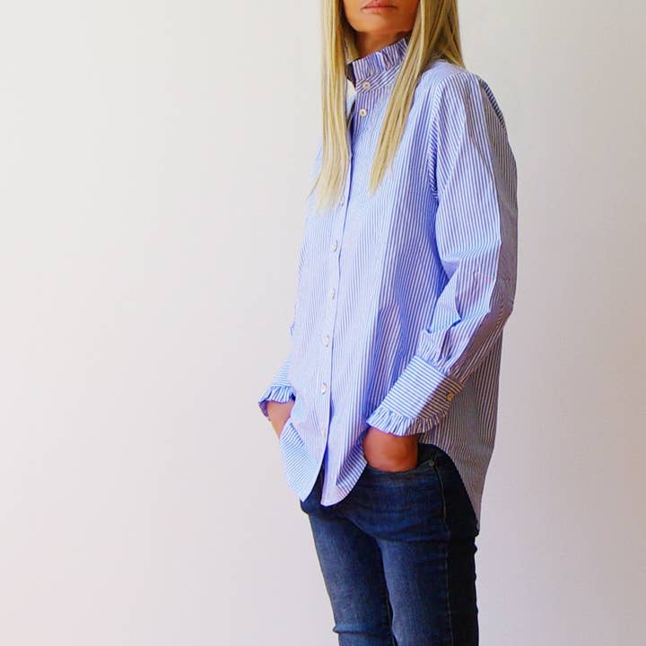 Lottie - Digital Print Ladies Cotton Poplin Shirt for wholesale by Who's Charlie