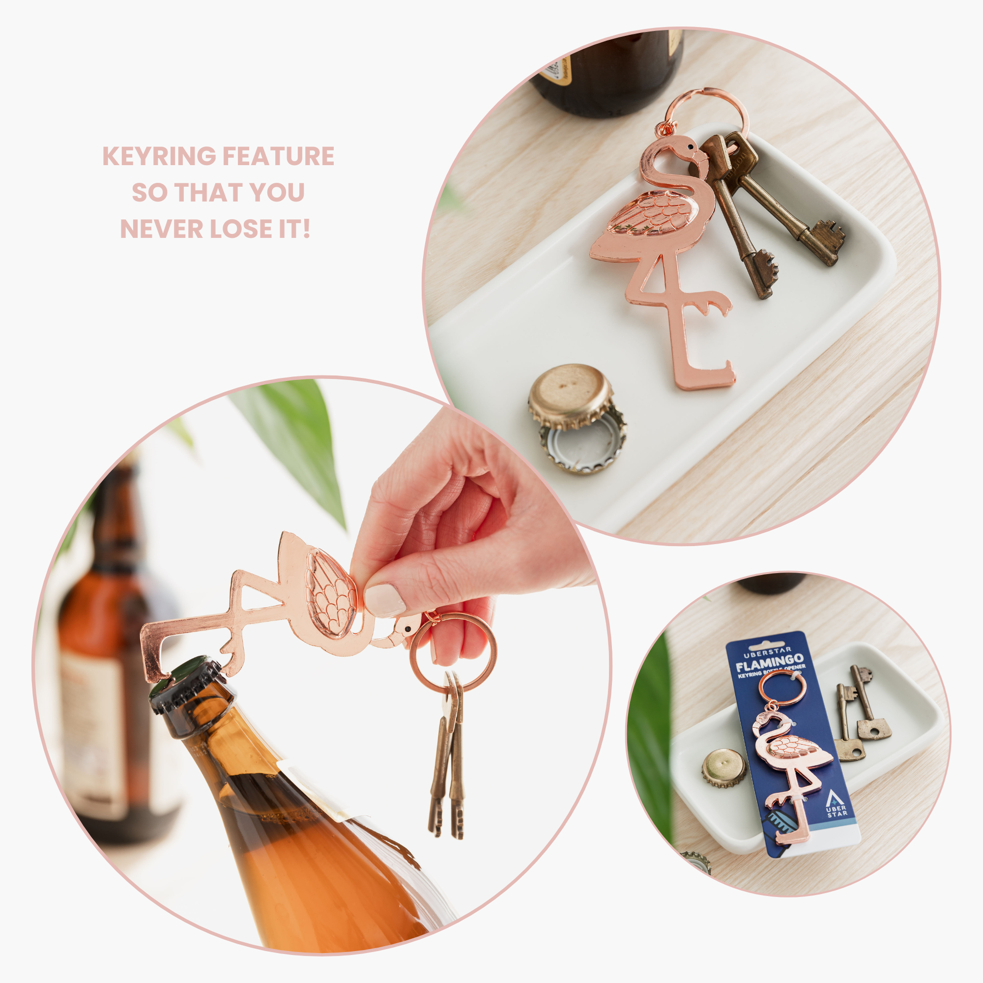 UBERSTAR - Wholesale Bottle/Wine Opener - Flamingo Keyring Bottle Opener6