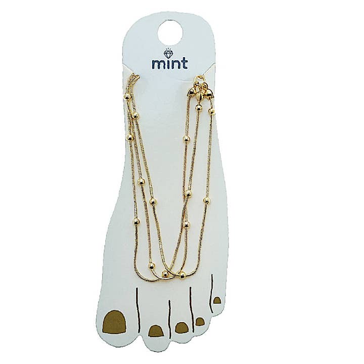 Layered Bead Anklet for wholesale by Atlas Fashion