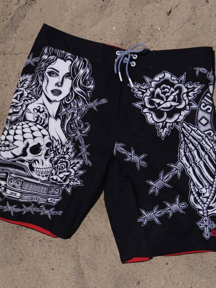 BLACK Main St 20" Boardshort for wholesale on Faire0