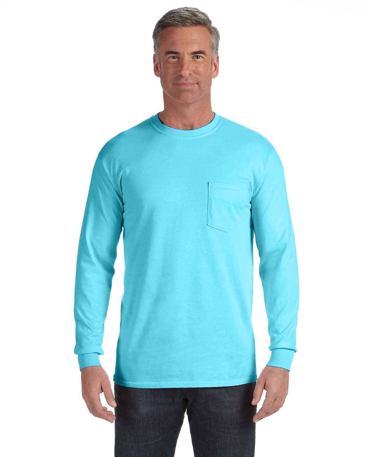 Total Apparel - Wholesale T-Shirt - Men's - Comfort Colors Garment-Dyed Long-Sleeve Pocket T-Shirt C441015