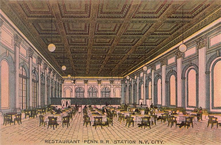 Found Image Press - Vendita all'ingrosso Cartoline - Cartolina NY-1088 Ristorante Penn Station0