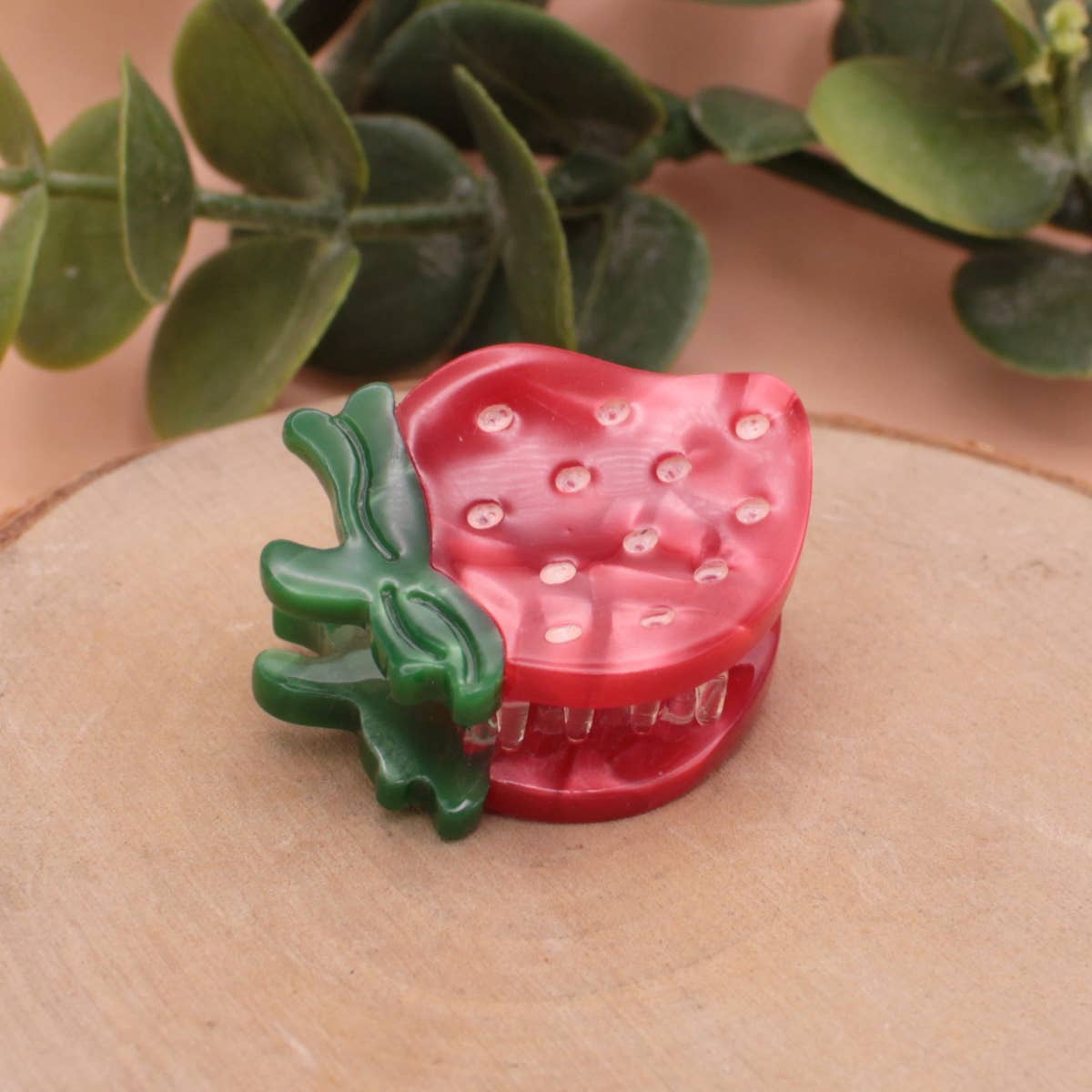 ZAD - Wholesale Hair Clip - Women's - Fruit Bowl Accents Strawberry Hairclip3