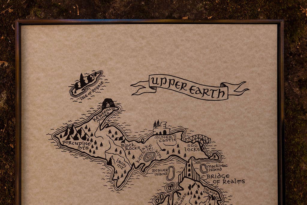 Home Squirrel - Wholesale Map - Lord of the Rings / The Hobbit Middle Earth Map of Michigan1