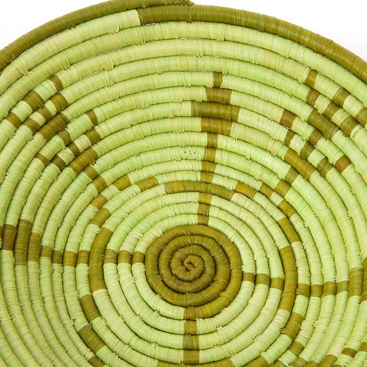 Swahili | AFRICAN MODERN - Wholesale Basket - Green Meadow Raffia Basket from Uganda