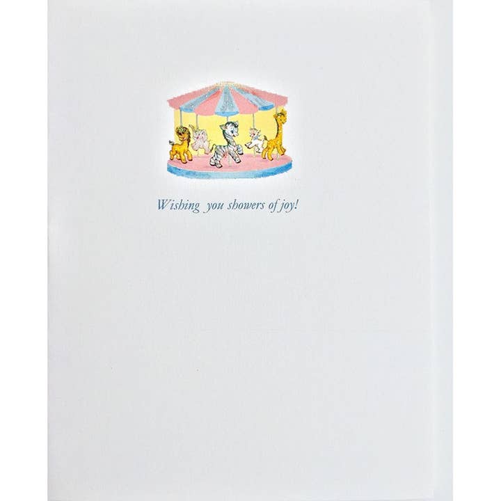 Carousel Baby Shower Card for wholesale by Lumia Designs