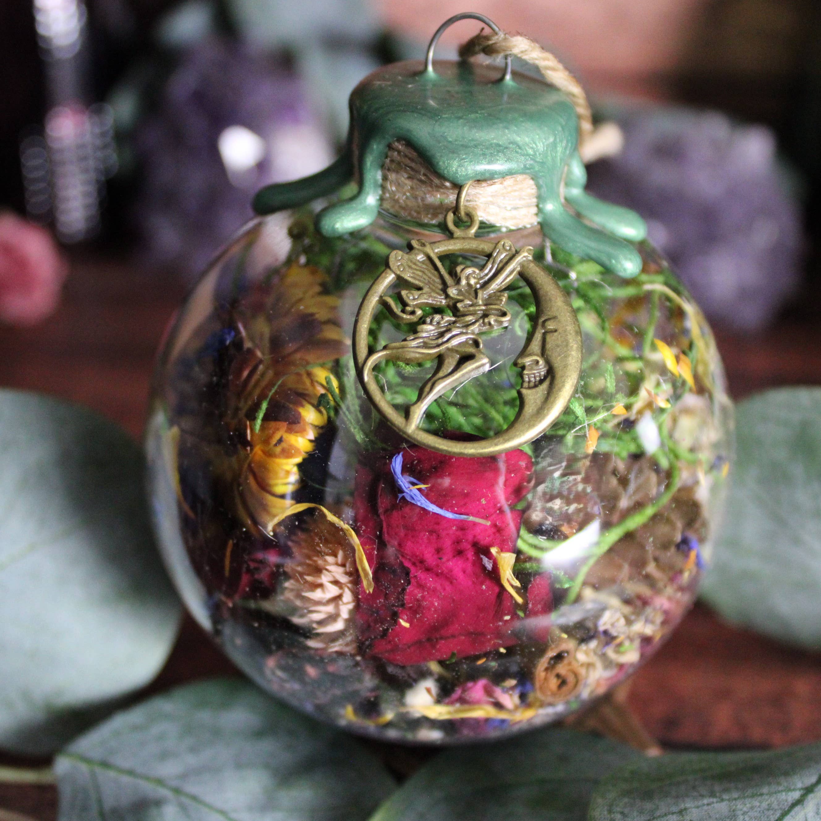 Moondust and Raven - Wholesale Amulet - Moon Fairy Witch Ball, Witchy Decor, Altar Decor, Fairycore5