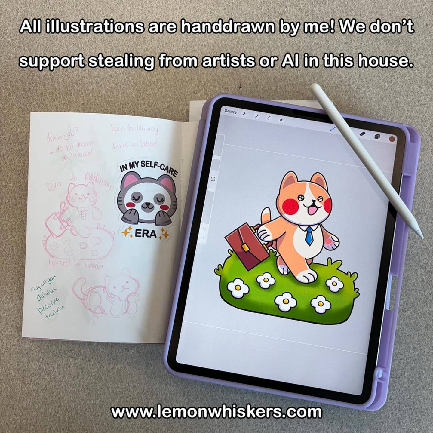 Lemon Whiskers - Vente Autocollant - Tigre Débile | Autocollant Étanche de Fan de Démon Sussie Kpop2