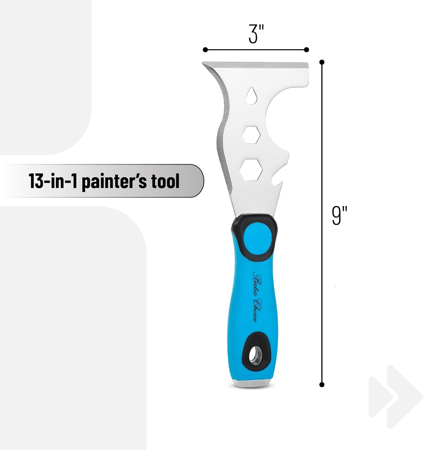 Bates Choice - Wholesale Tool Set - Bates- Paint Scraper, 13 in 1, Painters Tool, Rubber Handle1