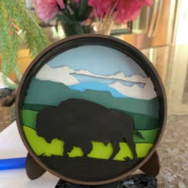 Our Little Makery – wholesale DIY craft kit – Bison Kit Shadow Box Kit3