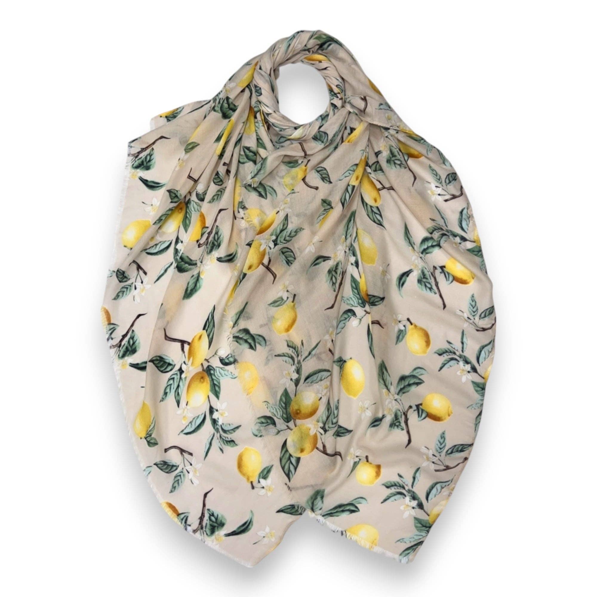 Lili Scarves (US Duty Free) – wholesale Scarf – Women's – Lemon Citrus Print Scarf6